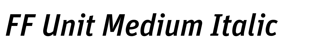 FF Unit Medium Italic